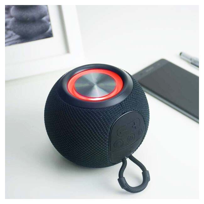 THE SOURCE ORB SPEAKER BLACK WTH RGB LIGHTING