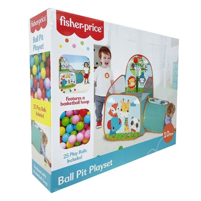 FISHER PRICE BALL PIT PLAYSET WITH TUNNEL AND 25 BALLS
