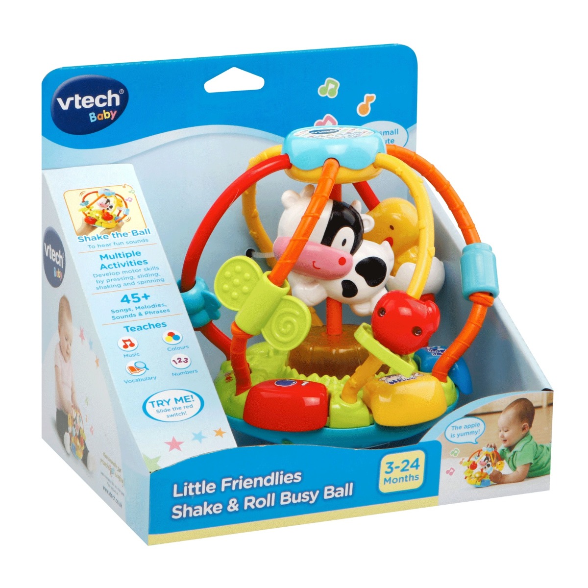 V-TECH LITTLE FRIENDLIES SHAKE & ROLL BUSY BALL