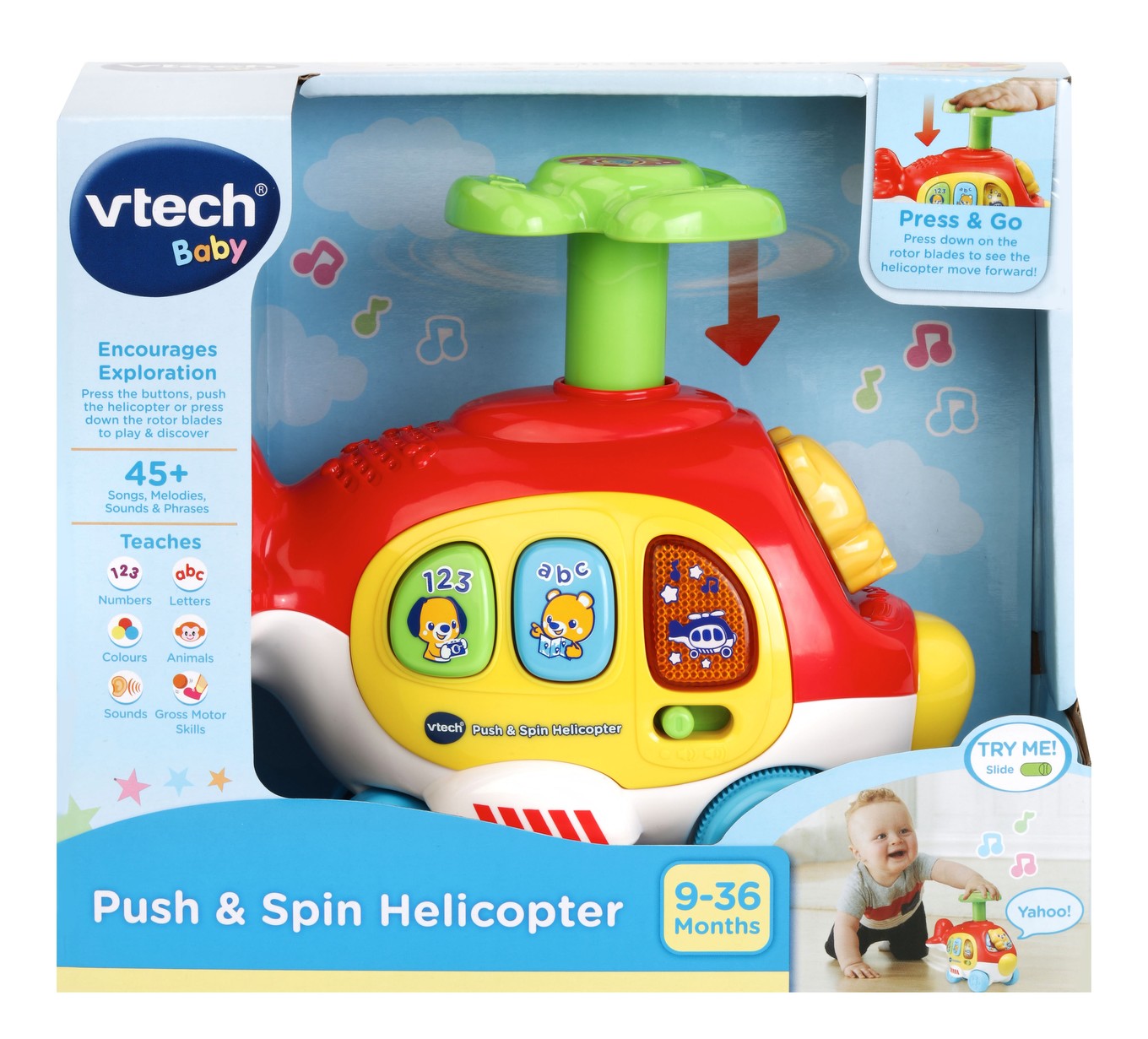V-TECH PUSH AND SPIN HELICOPTER