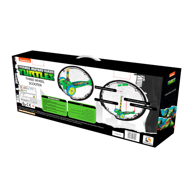 STRIDERS TMNT KIDS 3 WHEEL SCOOTER
