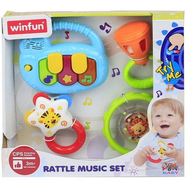 WINFUN RATTLE MUSIC SET WITH KEYBOARD