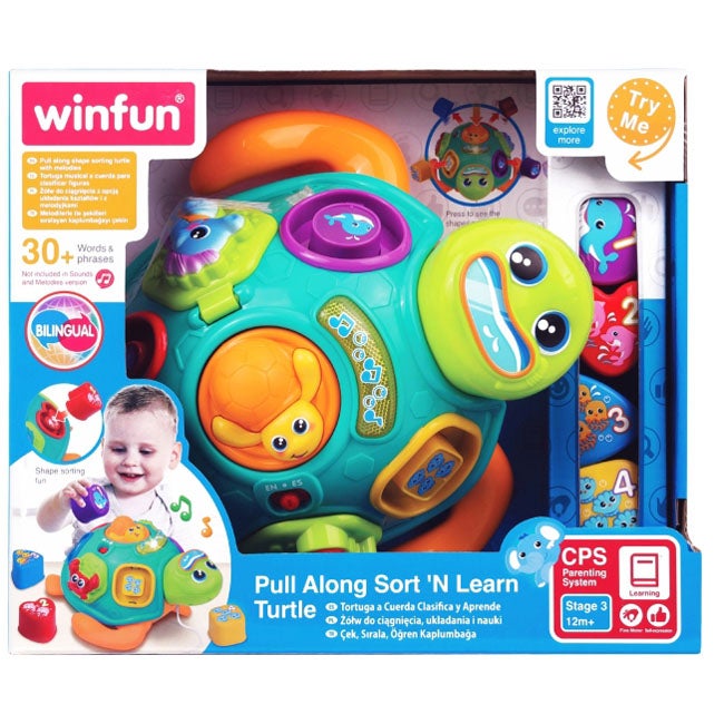 WINFUN PULL ALONG SORT N LEARN TURTLE