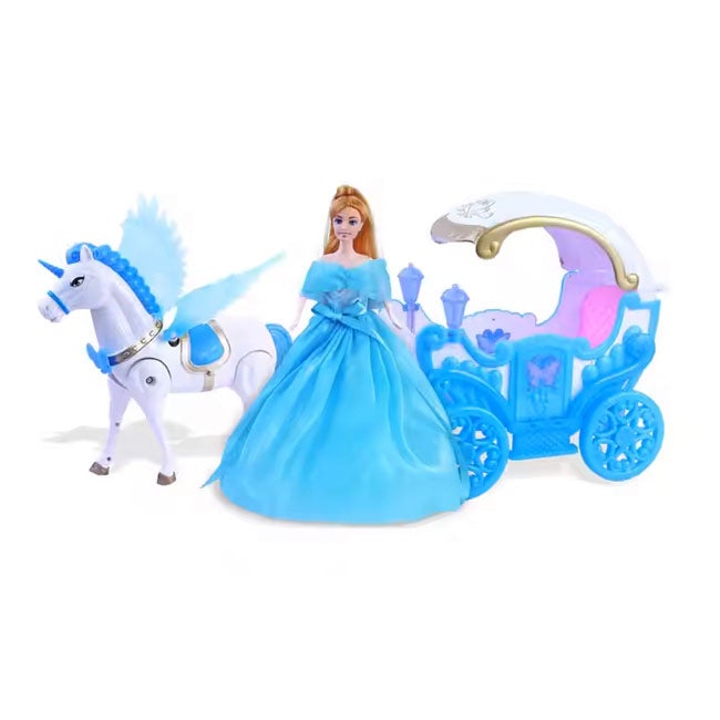 SAM TOYS SARAH CREATIONS DOLL WITH HORSE CARRIAGE