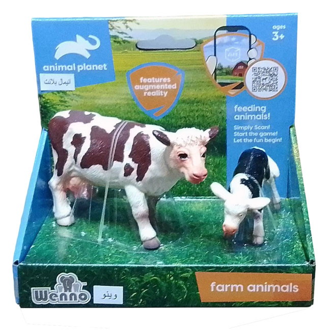 WENNO 2 PCS FARM ANIMALS IN OPEN BOX