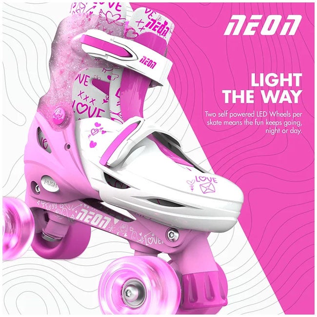 YVOLUTION 3-6 PINK NEON COMBO SKATES