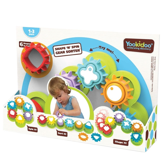 YOOKIDOO SHAPE N SPIN GEAR SORTER