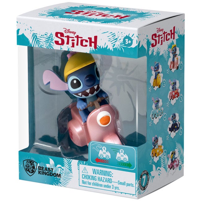 YUME DISNEY STITCH PULLBACK MOTORCYCLE PINK
