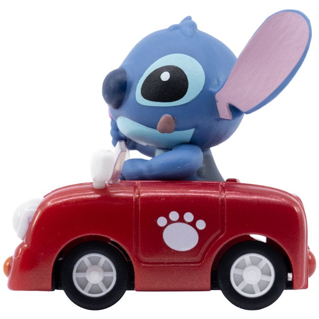 YUME DISNEY STITCH PULLBACK SPORTS CAR WITH ICECREAM - RED