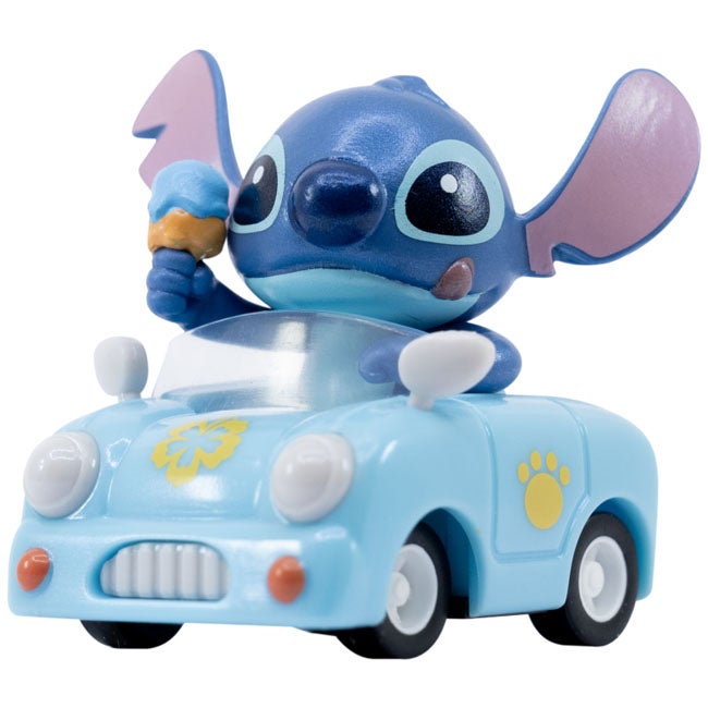 YUME DISNEY STITCH PULLBACK SPORTS CAR WITH ICECREAM - BLUE