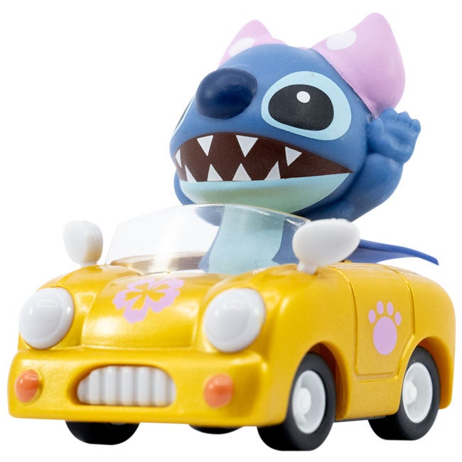 YUME DISNEY STITCH PULLBACK SPORTS CAR - YELLOW