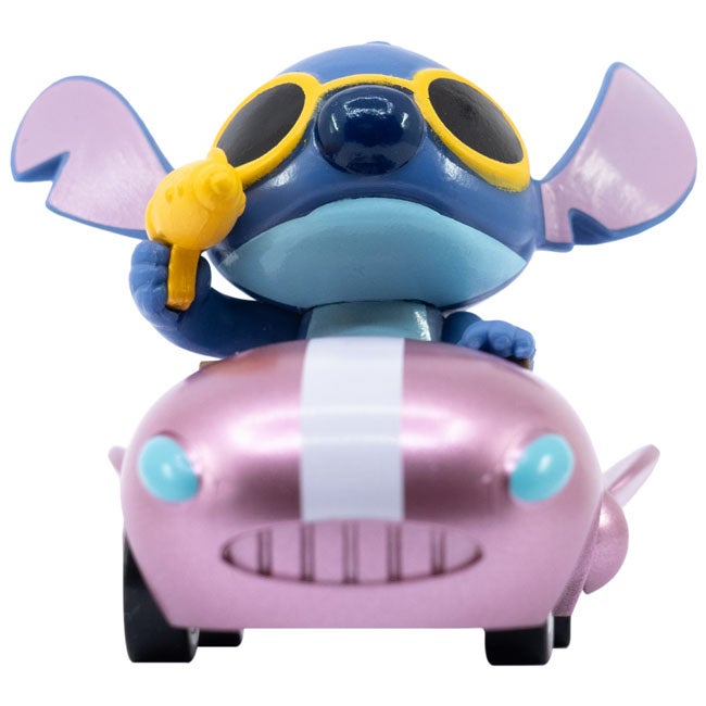 YUME DISNEY STITCH PULLBACK CAR WITH SUNGLASSES AND RAY GUN
