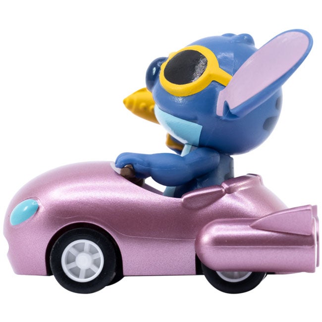 YUME DISNEY STITCH PULLBACK CAR WITH SUNGLASSES AND RAY GUN