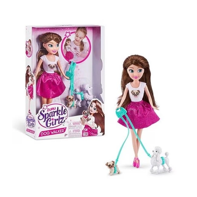 ZURU SPARKLE GIRLZ DOLL WITH PUPPY WALKER