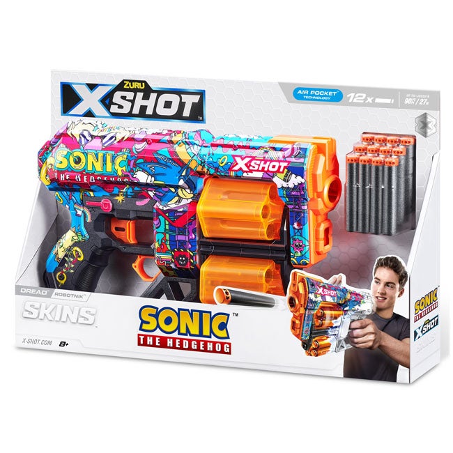ZURU X-SHOT SKINS DREAD SONIC 12 DARTS