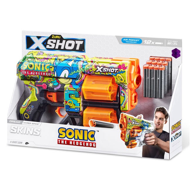ZURU X-SHOT SKINS DREAD SONIC 12 DARTS
