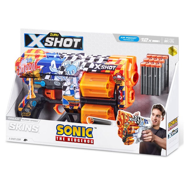 ZURU X-SHOT SKINS DREAD SONIC 12 DARTS