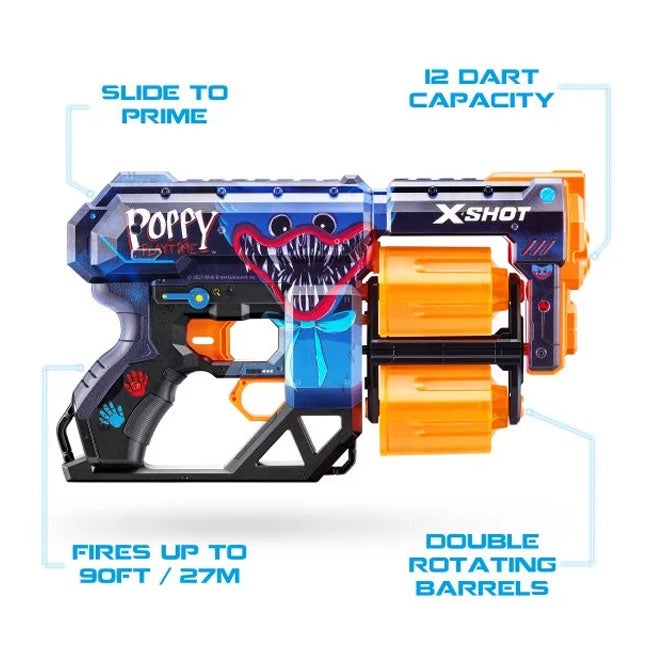 X-SHOT SKINS S1 DREAD POPPY PLAYTIME-12 DARTS