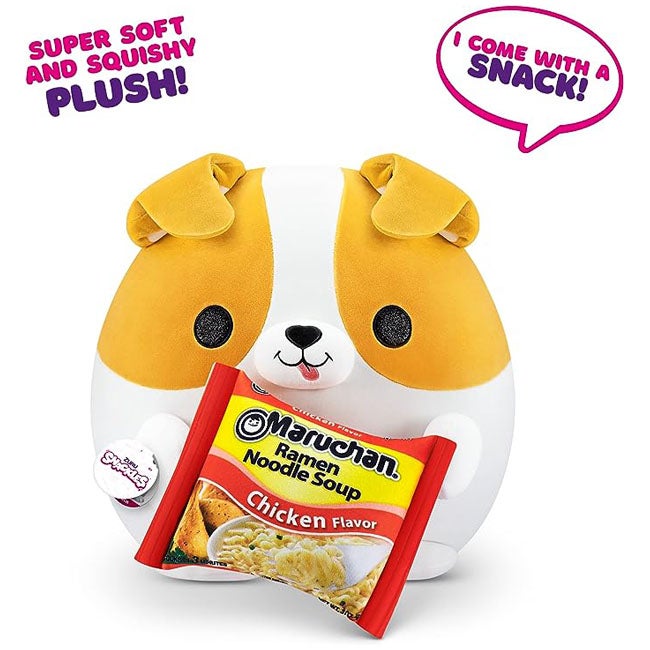 ZURU SNACKLES MARUCHAN RAMEN NOODLE SOUP CORGI 14-INCH PLUSH