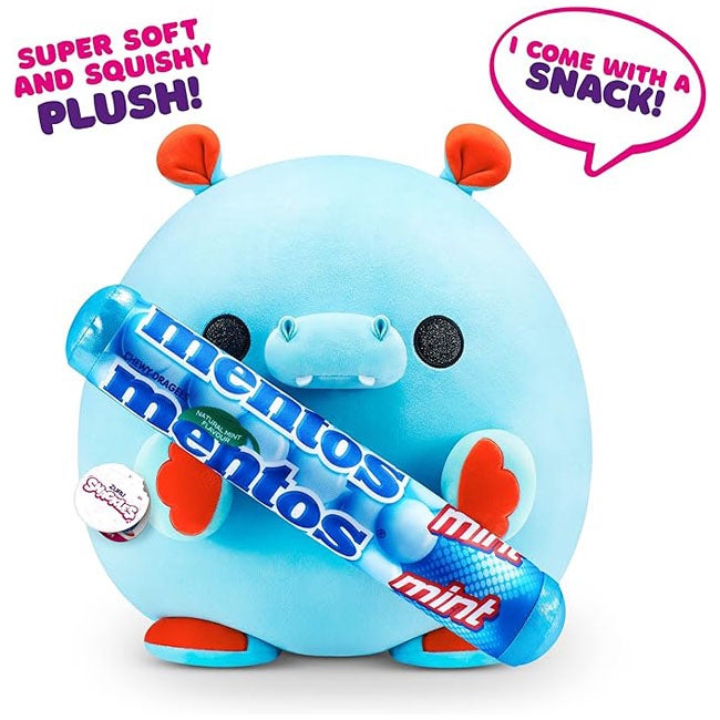 ZURU SNACKLES MENTOS MINT HIPPO 14-INCH PLUSH