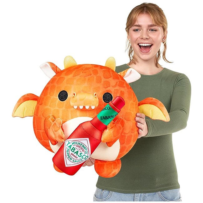 ZURU SNACKLES TABASCO RED PEPPER DRAGON 14-INCH PLUSH