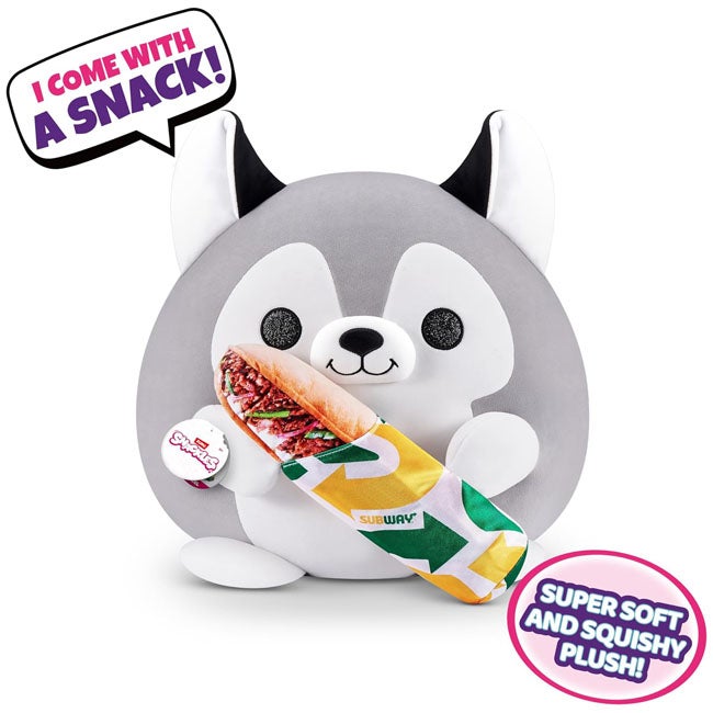 ZURU SNACKLES SUBWAY HUSKY 14-INCH PLUSH