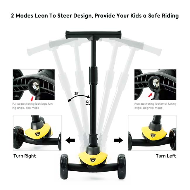 LAMBORGHINI FOLDABLE SCOOTER-YELLOW